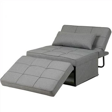Raztegljiv kavč, oblazinjen iz lanenega tufeda, Futon