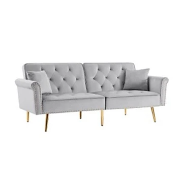 Raztegljiv kavč s tremi sedeži, z zložljivim-naslonjalom za hrbet, kavč iz tkanine Nailhead Arm